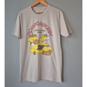 Pompompurin Gray Short Sleeve Delicious Doughy Delight Tee Shirt Womens Large